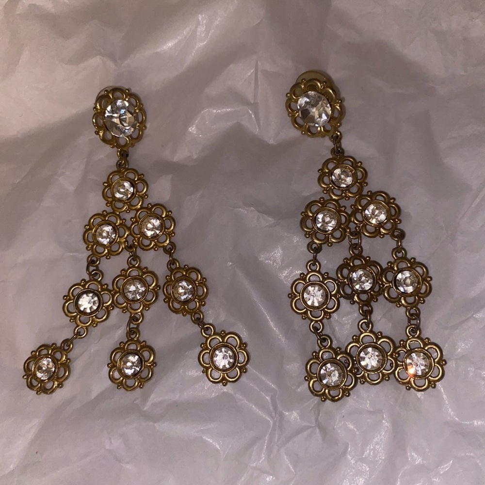 Gold chandelier earrings